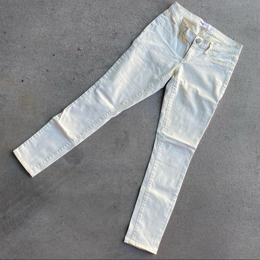 Pale Yellow RSQ Miami Low-Rise Skinny Jeans